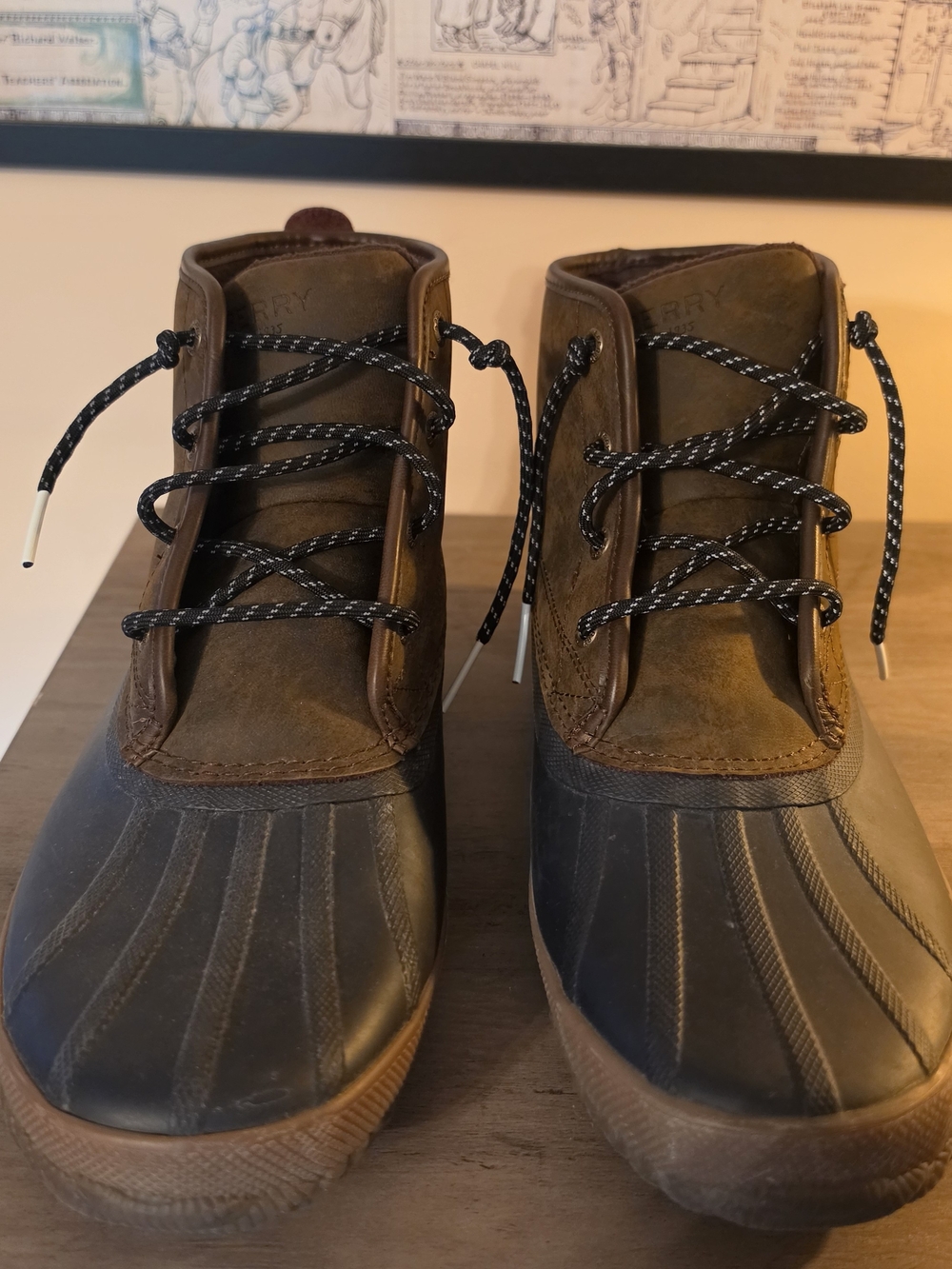 Sperry Brown and Black Duck Boots